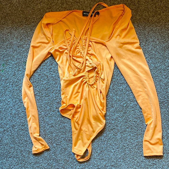 PLT orange cut out bodysuit - Picture 4 of 8